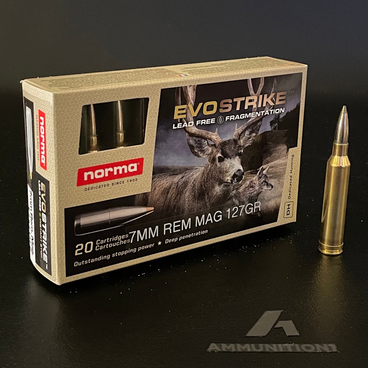 Norma Lead-Free EvoStrike - 7mm Rem Mag - 127 Gr PTFMJ - 20 Rnd/Bx