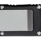 CobraTec Knives - Money Clip 1.75" OTF Plain D2 Steel Blade - Black Aluminum Handle
