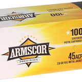 Armscor Precision Value Pack - 45 ACP - 230 Gr FMJ - 100 Rnd/Bx