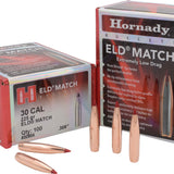 Hornady ELD Match Bullets - 30 Cal .308 225 Gr Extremely Low Drag Match 100 Per Box