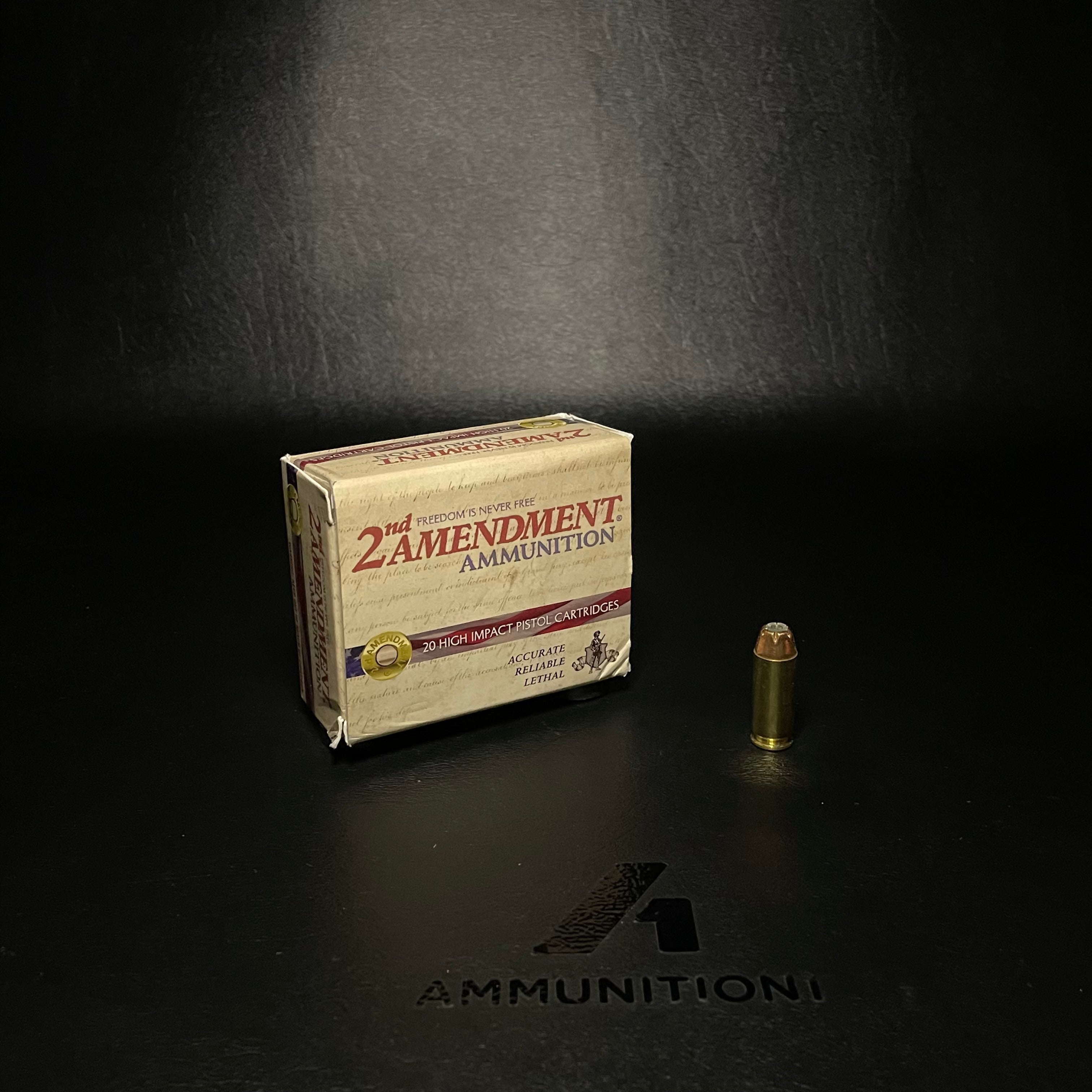 2nd Amendment Ammunition - 10mm AUTO - 180 Gr JHP - 20 Rnd/Bx