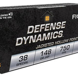 Fiocchi Defense Dynamics - 38 Special - 148 Gr JHP - 50 Rnd/Bx