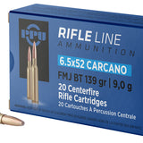 PPU Metric Rifle - 6.5x52mm Carcano 139 Gr Full Metal Jacket - 20 Rnd/Bx