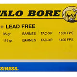 Buffalo Bore - 9mm +P+ - 95 Gr Barnes TAC-XP Lead Free - 20 Rnd/Bx