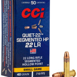 CCI Quiet-22  - 22 LR - 40 Gr Segmented HP - 50 Rnd/Bx
