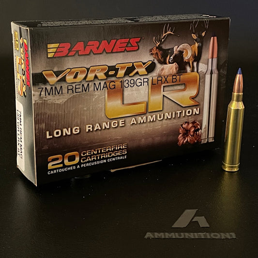 Barnes VOR-TX Long Range - 7mm Rem Mag - 139 Gr LRX BT - 20 Rnd/Bx