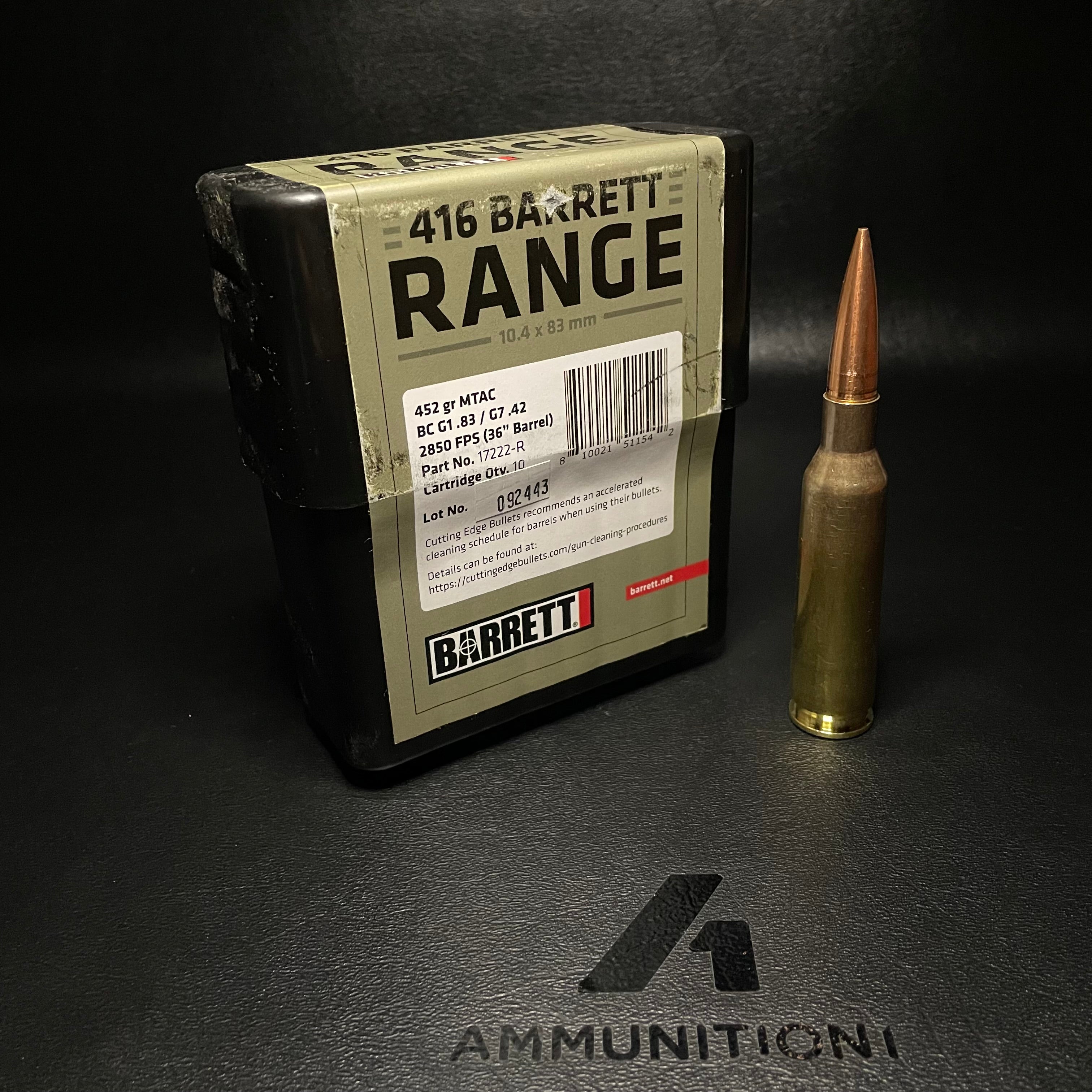 Barrett Range - 416 Barrett - 452 Gr - MTAC 10 Rnd/Bx