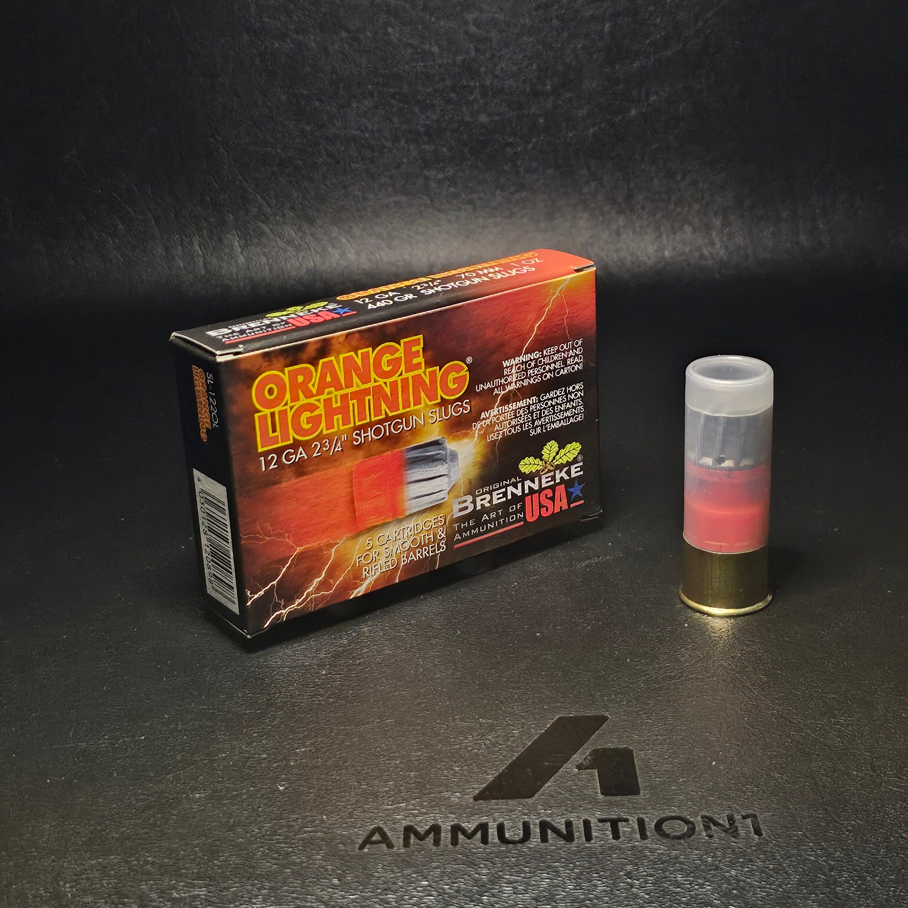 Brenneke Orange Lighting - 12 Gauge - 2-3/4" 1oz Slug - 5 Rnd/Bx