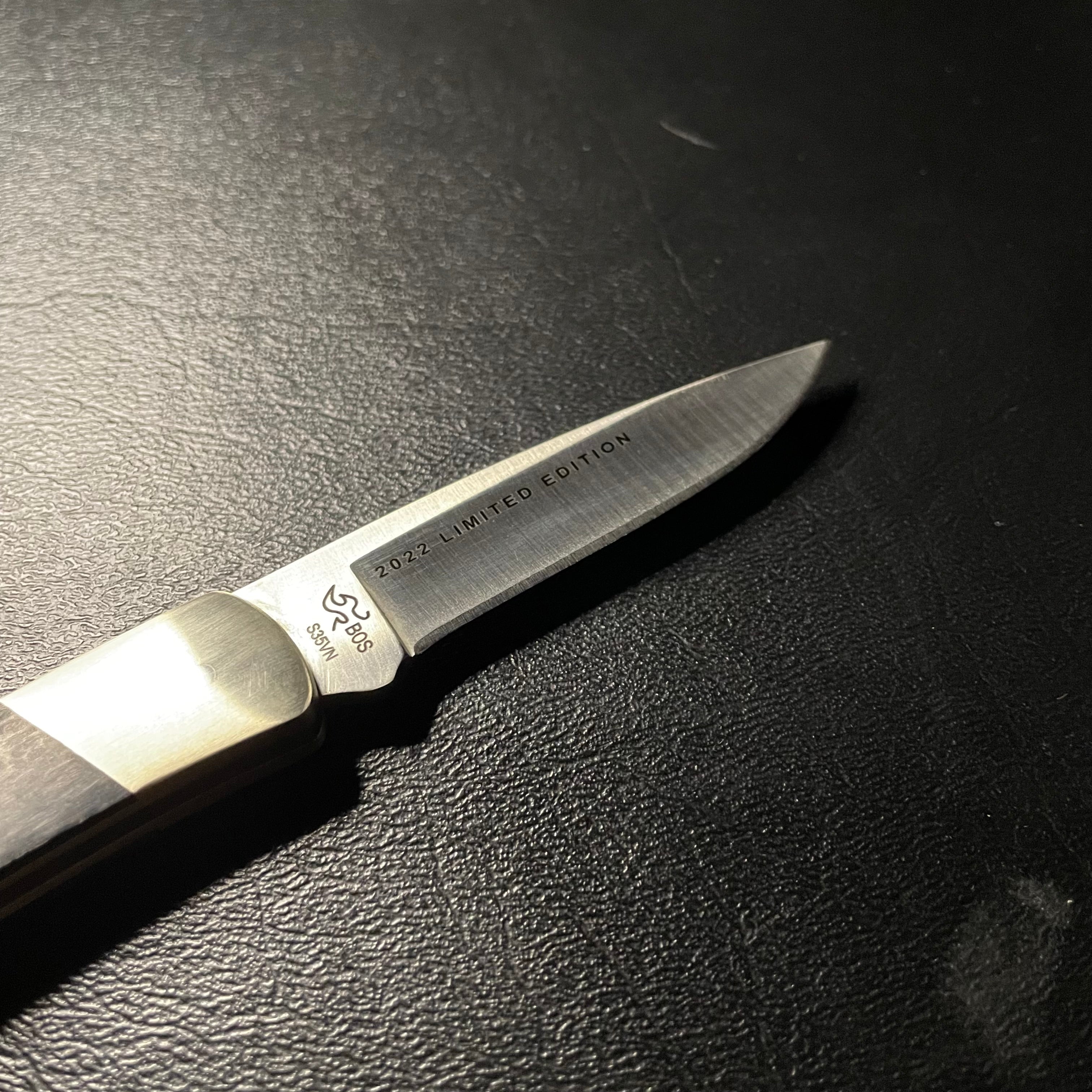 Buck Legacy 501 Squire LTD Satin S35VN Black Burlap Micarta Lock Back Folder - Blade