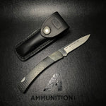 Buck Legacy 501 Squire LTD Satin S35VN Black Burlap Micarta Lock Back Folder - Full View