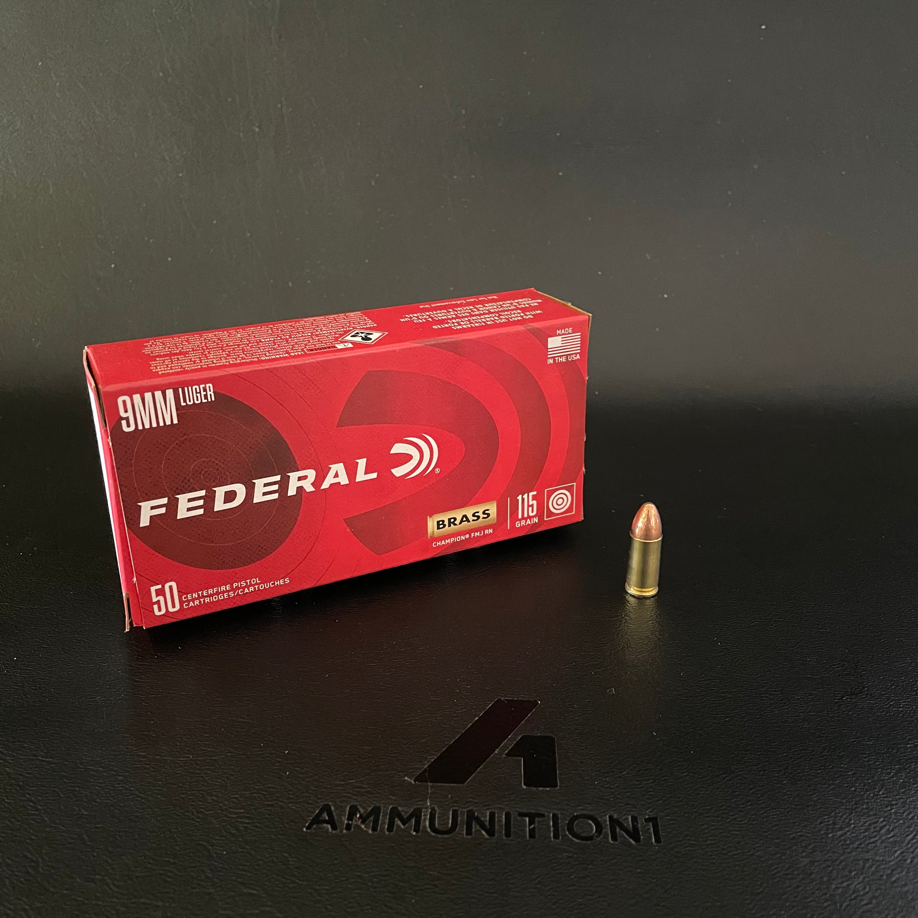Federal Champion - 9mm - 115 Gr FMJ - 50 Rnd/Bx