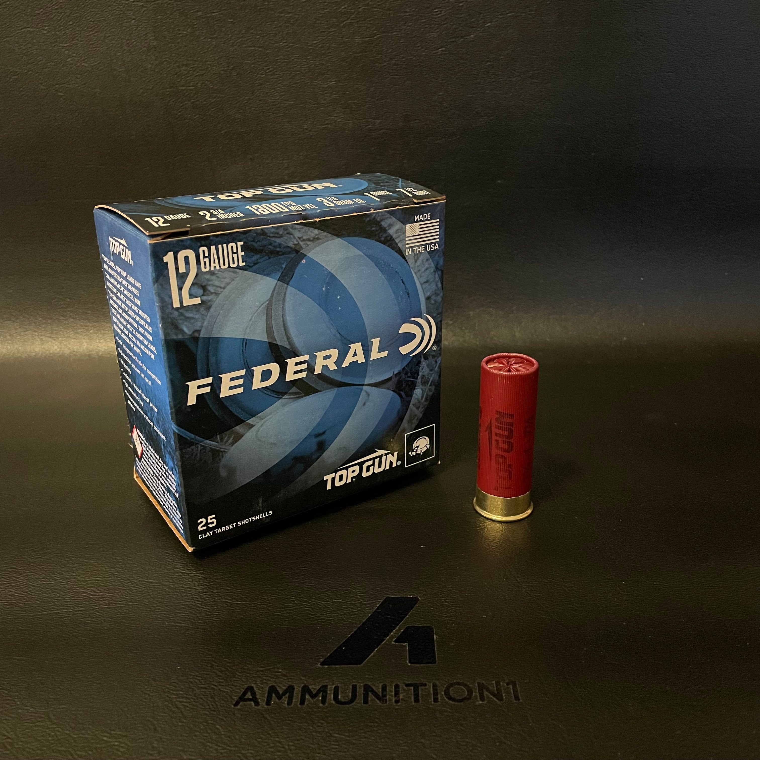 Federal Top Gun Sporting Clay - 12 Ga - 2.75" 1 oz 1300 FPS #7.5 - 25 Rnd/Bx