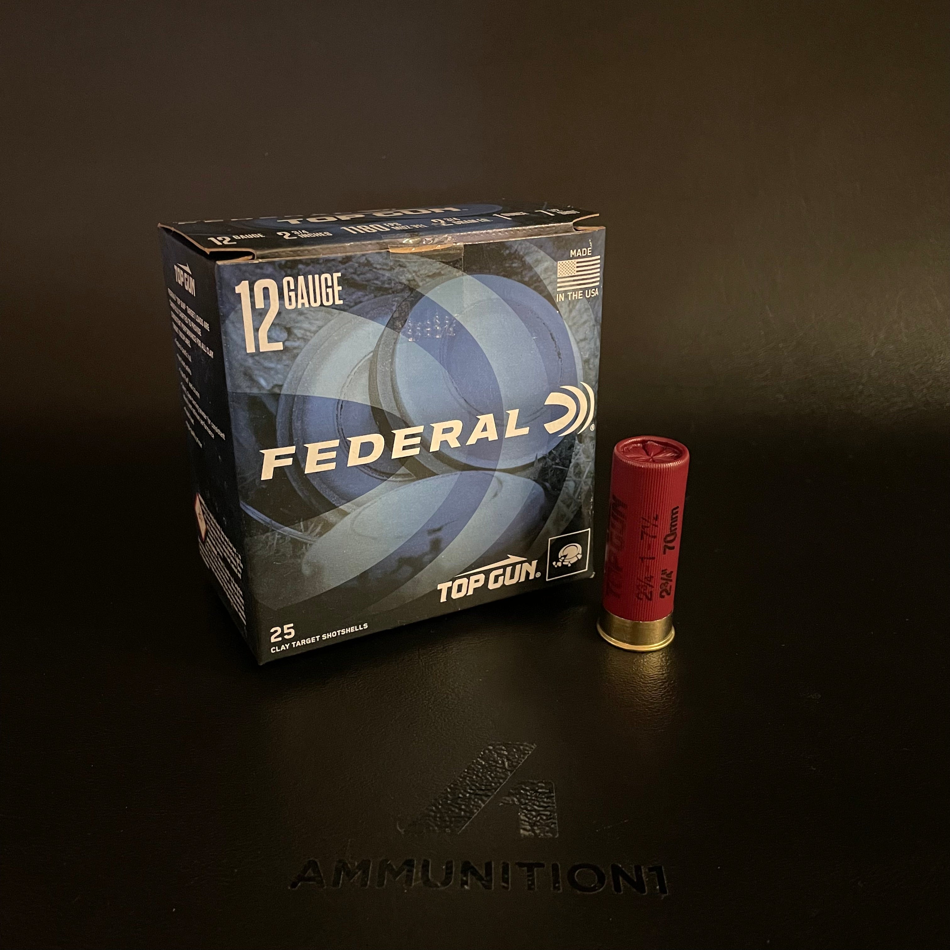 Federal Top Gun Target - 12 Ga - 2.75" 1 oz #7.5 - 25 Rnd/Bx