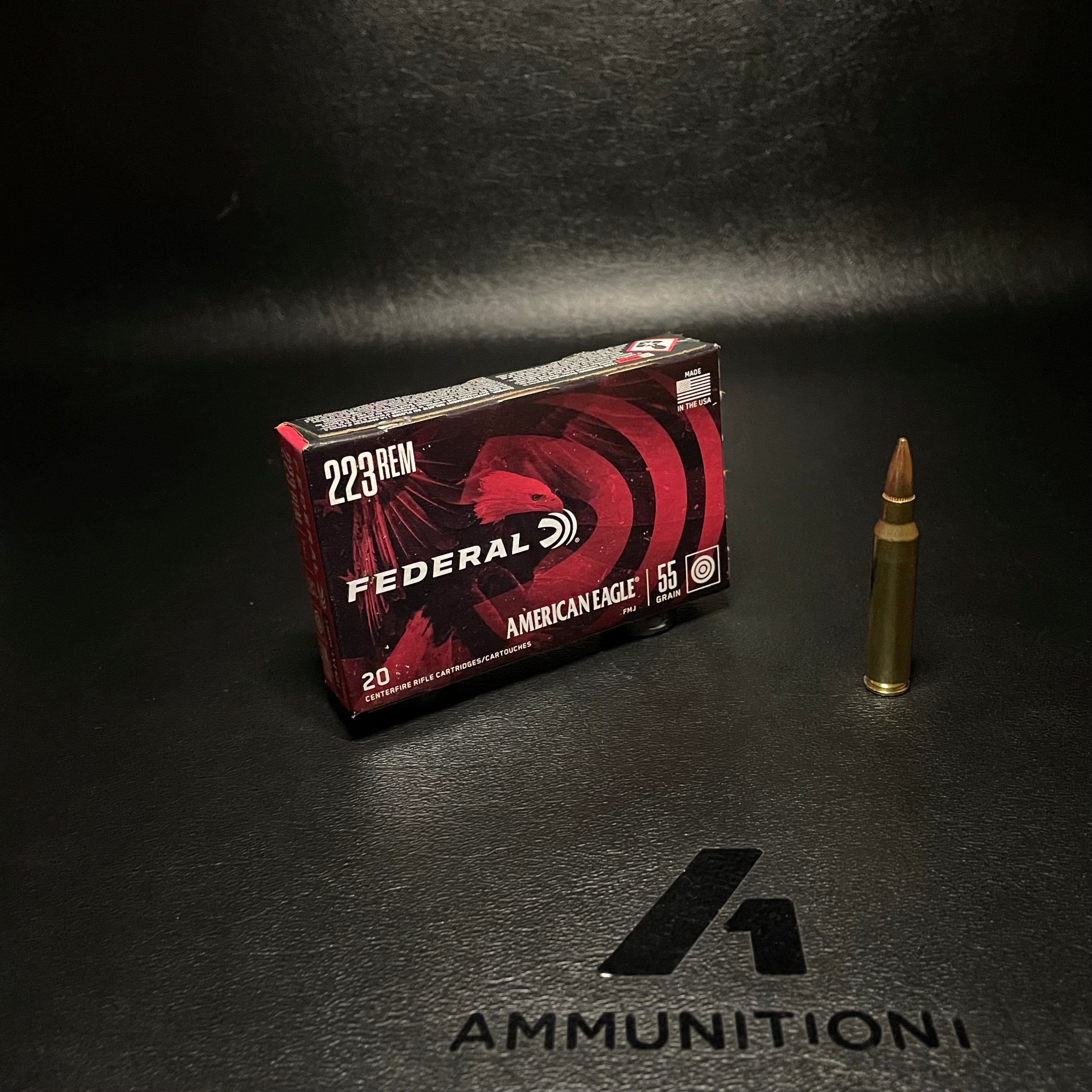 Federal American Eagle - .223 Rem - 55 Gr FMJ - 500/Rd Case