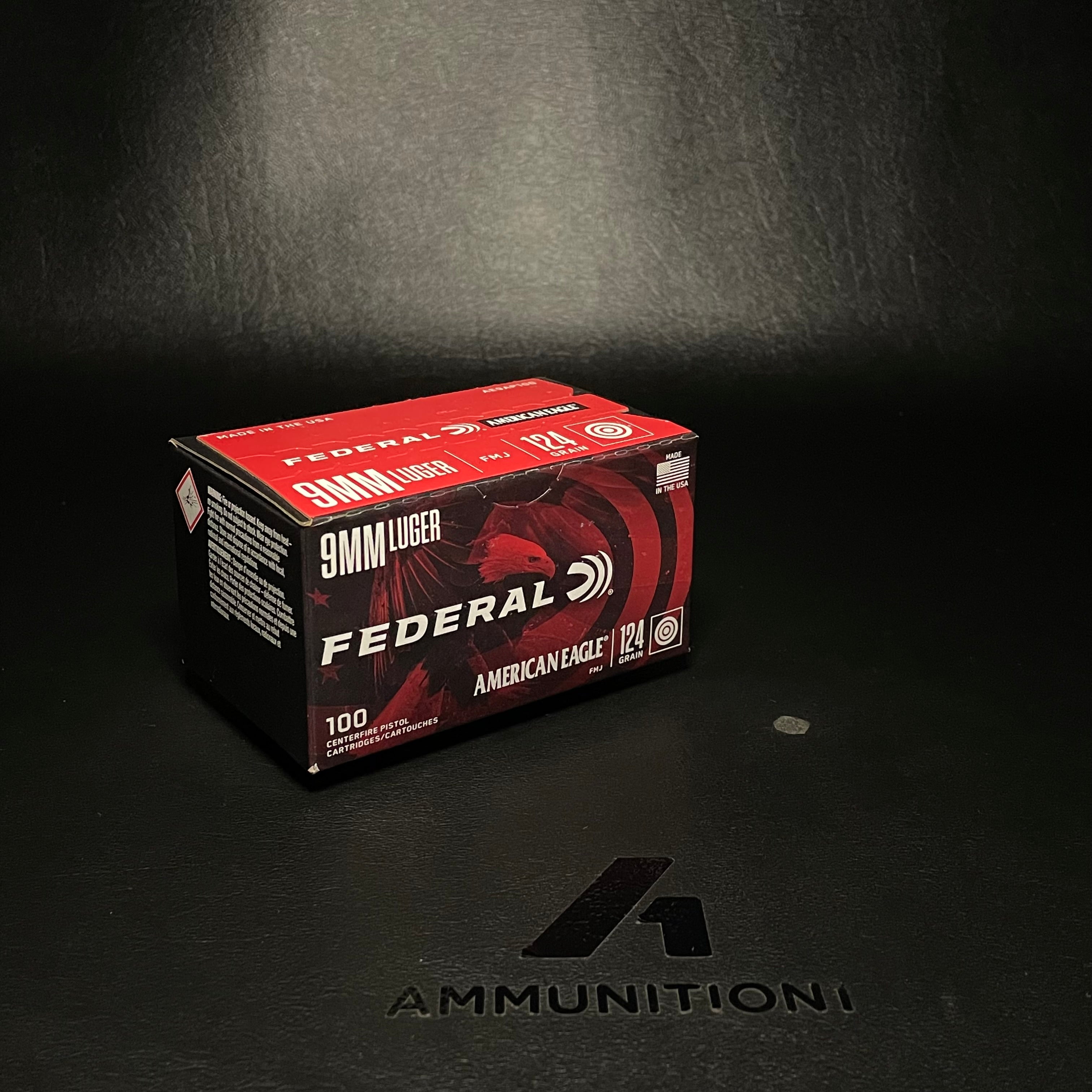 Federal American Eagle - 9mm - 124 Gr FMJ - 100 Rnd/Bx