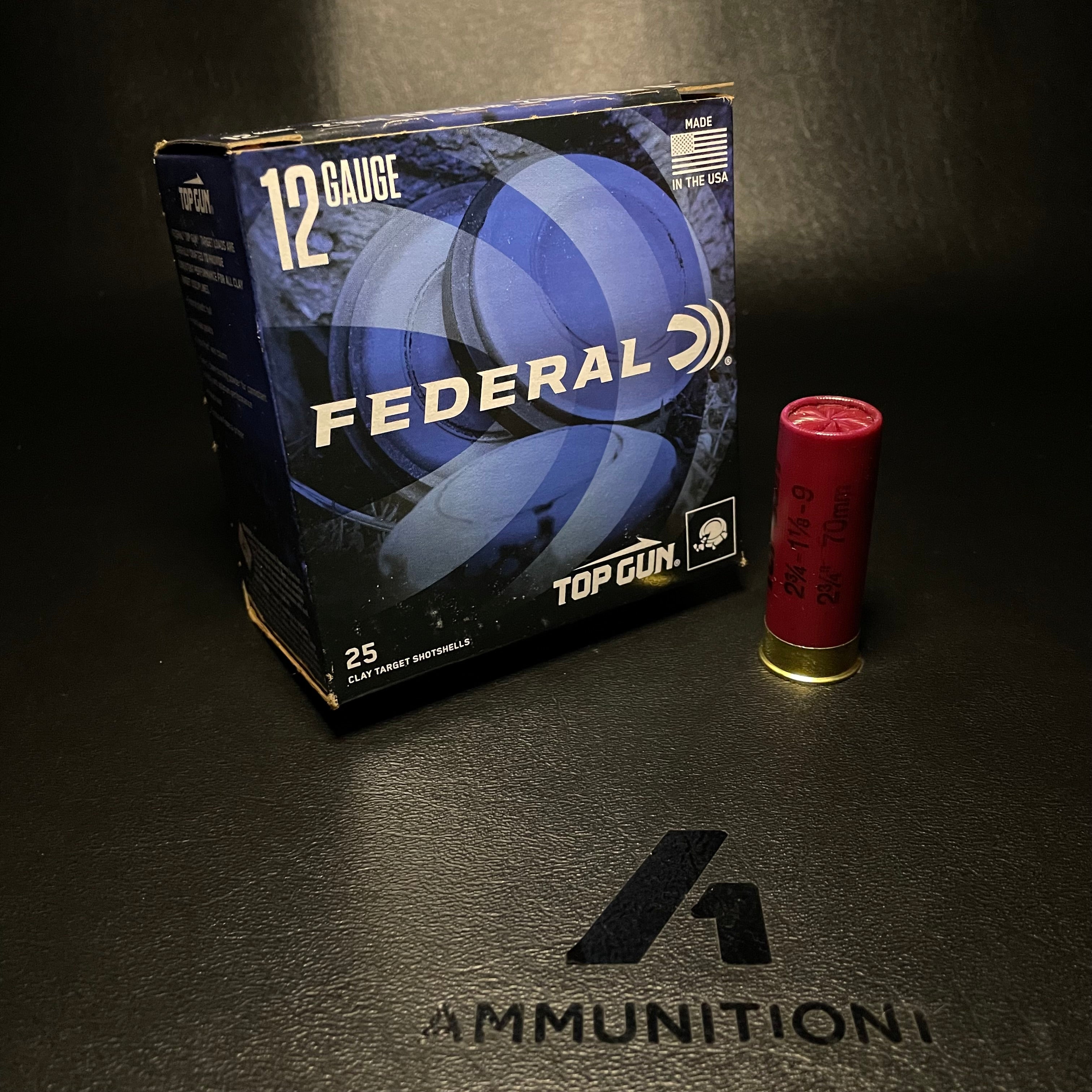 Federal Top Gun Target - 12 Ga - 2.75" 1 1/8 oz 1145 FPS #9 - 25 Rnd/Bx