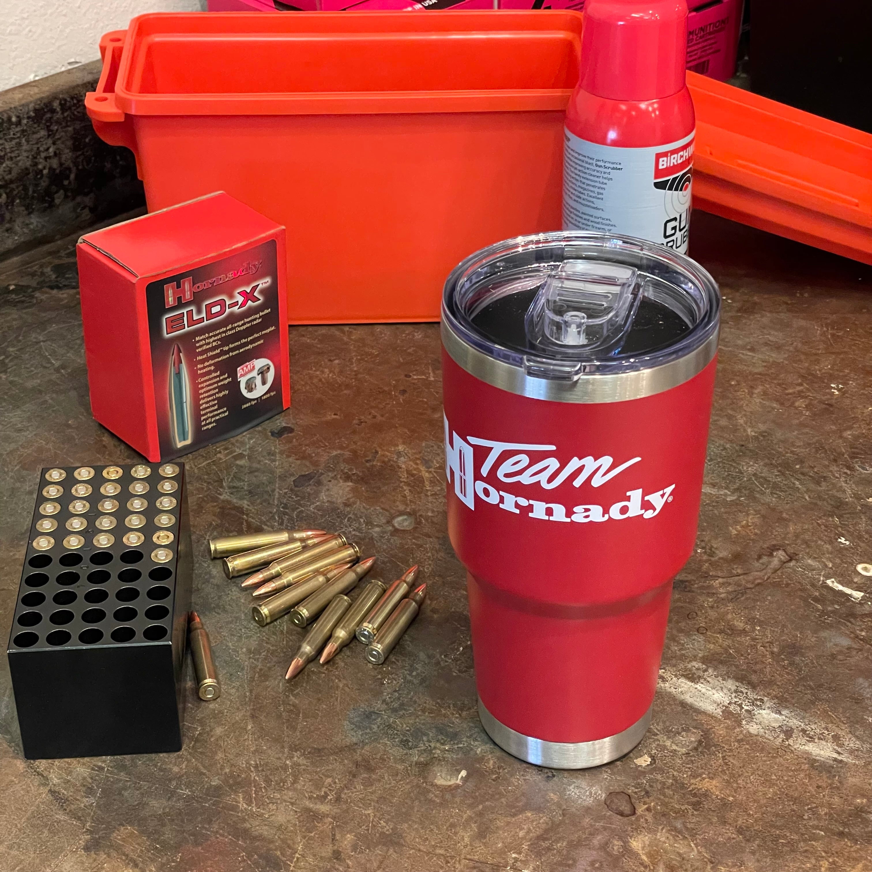 Hornady - Team Hornady Tumbler - Red Stainless Steel 30 oz - Bench Shot