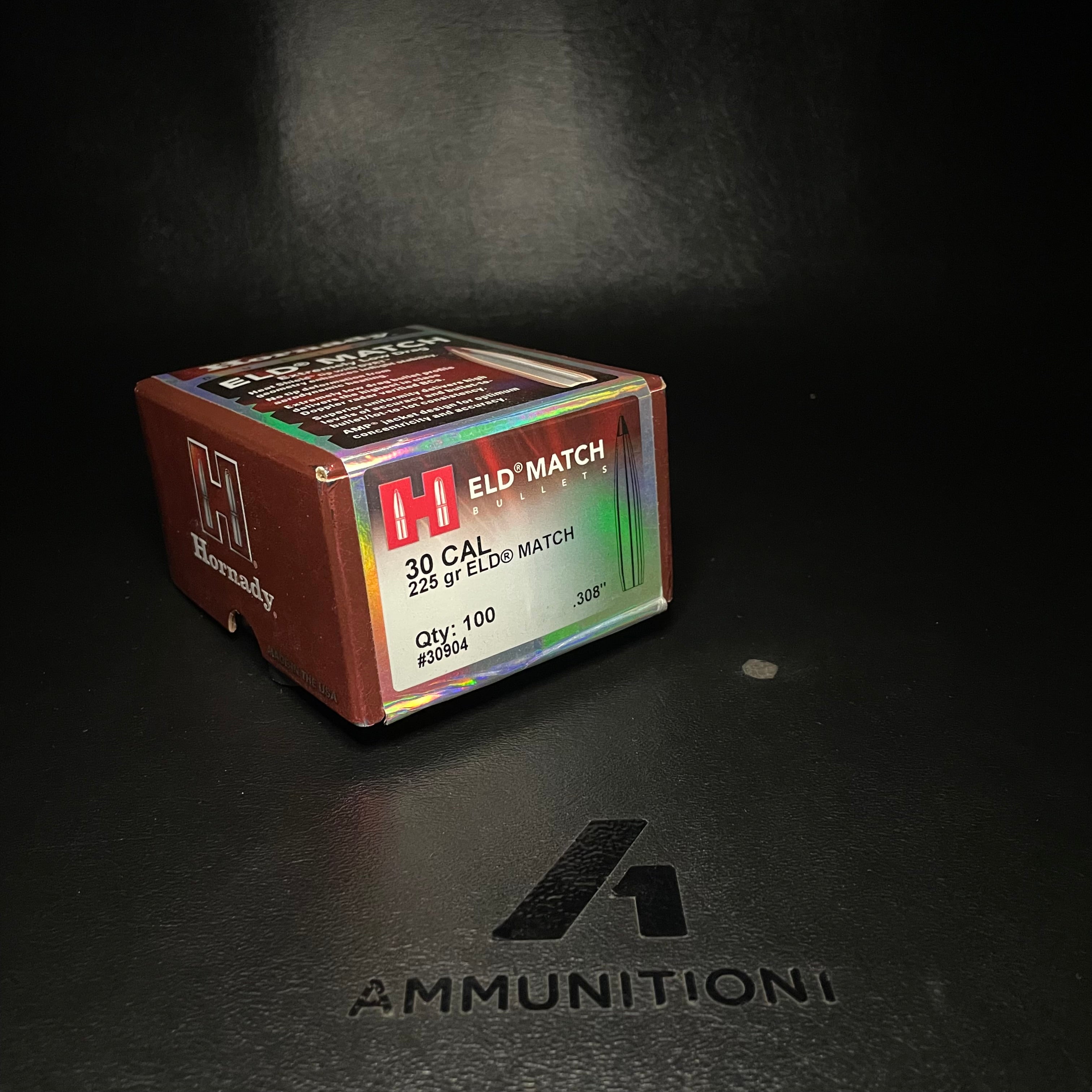 Hornady ELD Match Bullets - 30 Cal .308 225 Gr Extremely Low Drag Match 100 Per Box