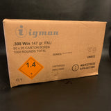 Igman - .308 Win - 147 Gr FMJ - 20 Rnd/Bx