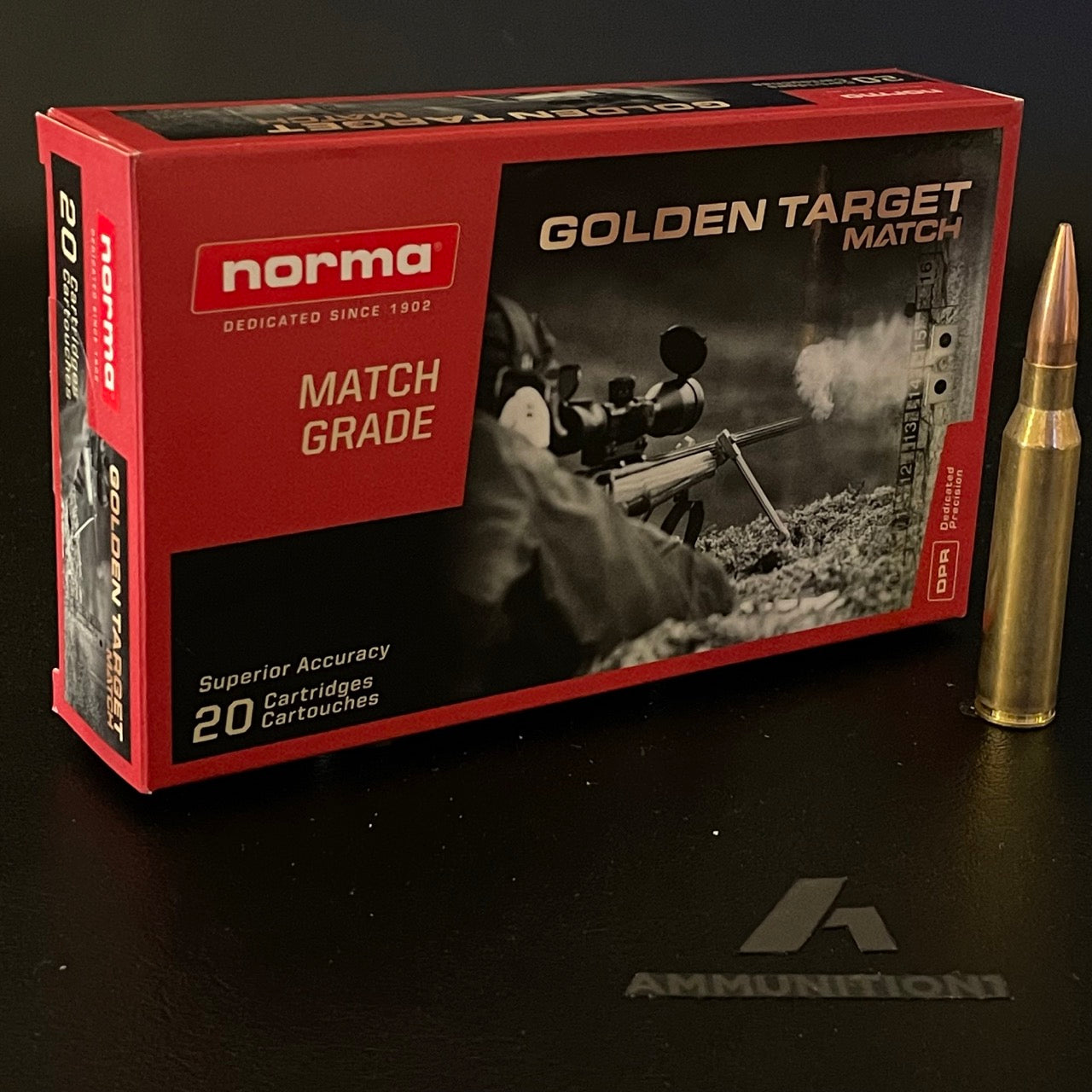 Norma Golden Target - .338 Lapua Mag - 250 Gr BTHP - 20 Rnd/Bx