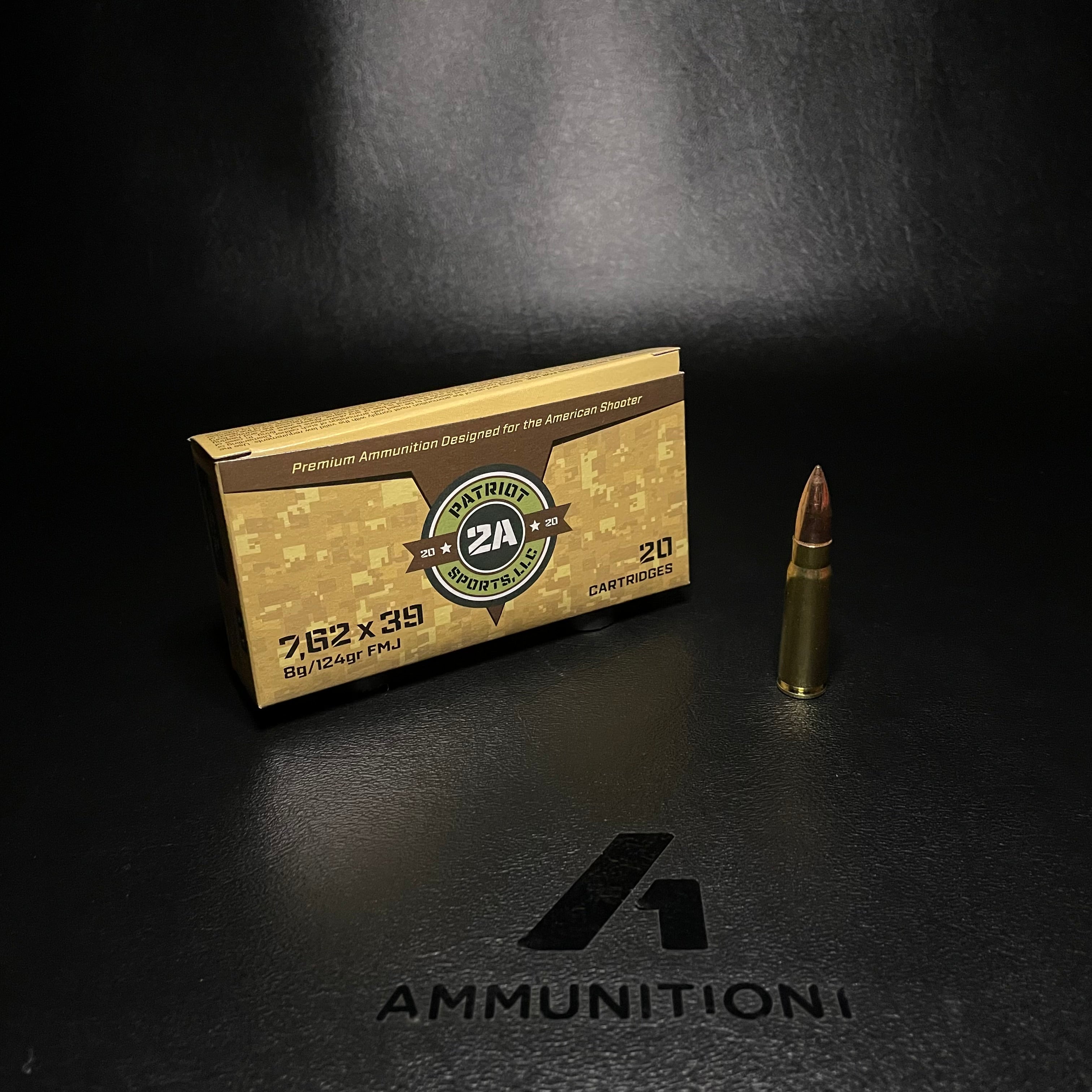 Patriot Sports - 7.62x39mm - 124 Gr FMJ - 20 Rnd/Bx