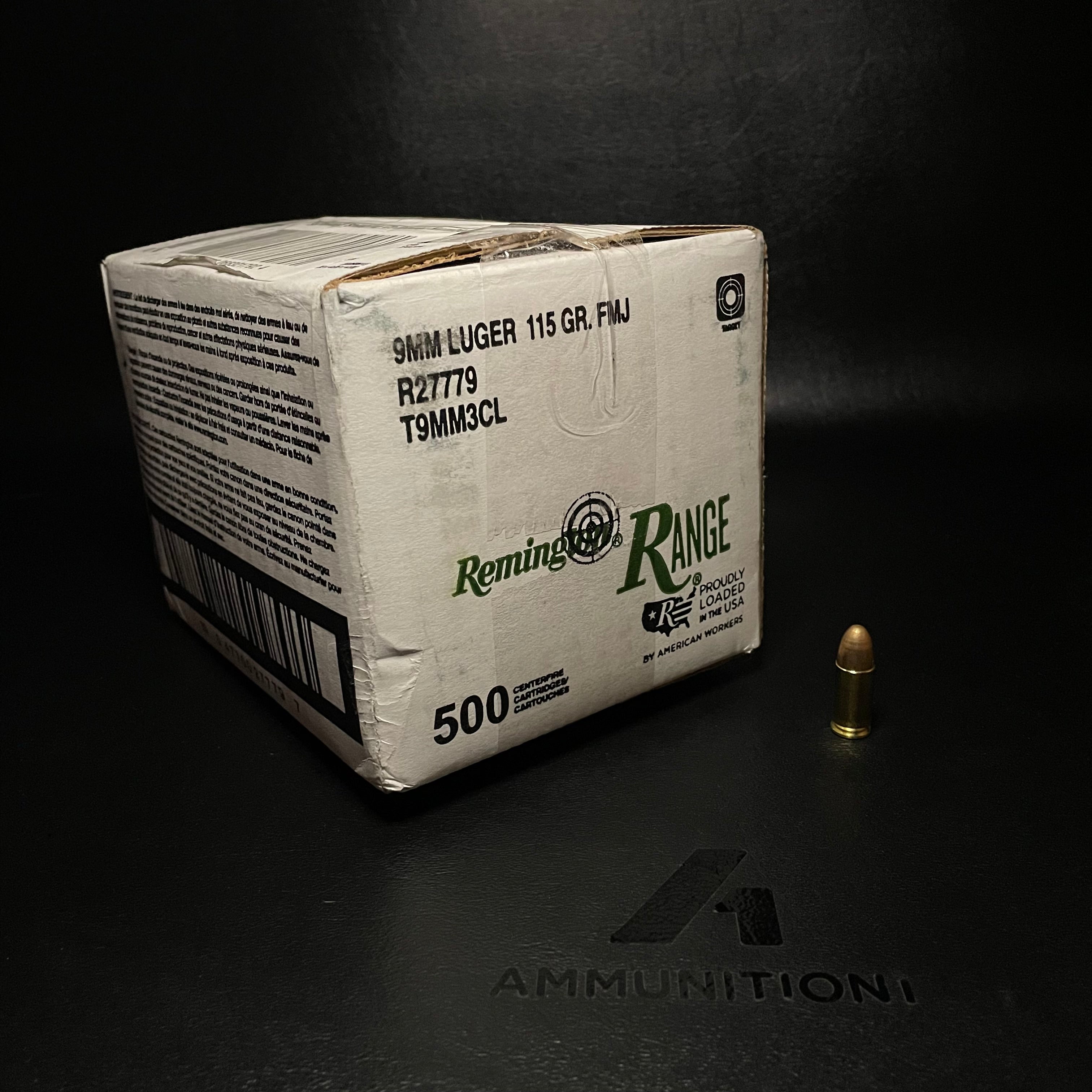 Remington Ammunition Jumbo Pack - 9mm - 115 Gr FMJ - 500 Rnd/Loose