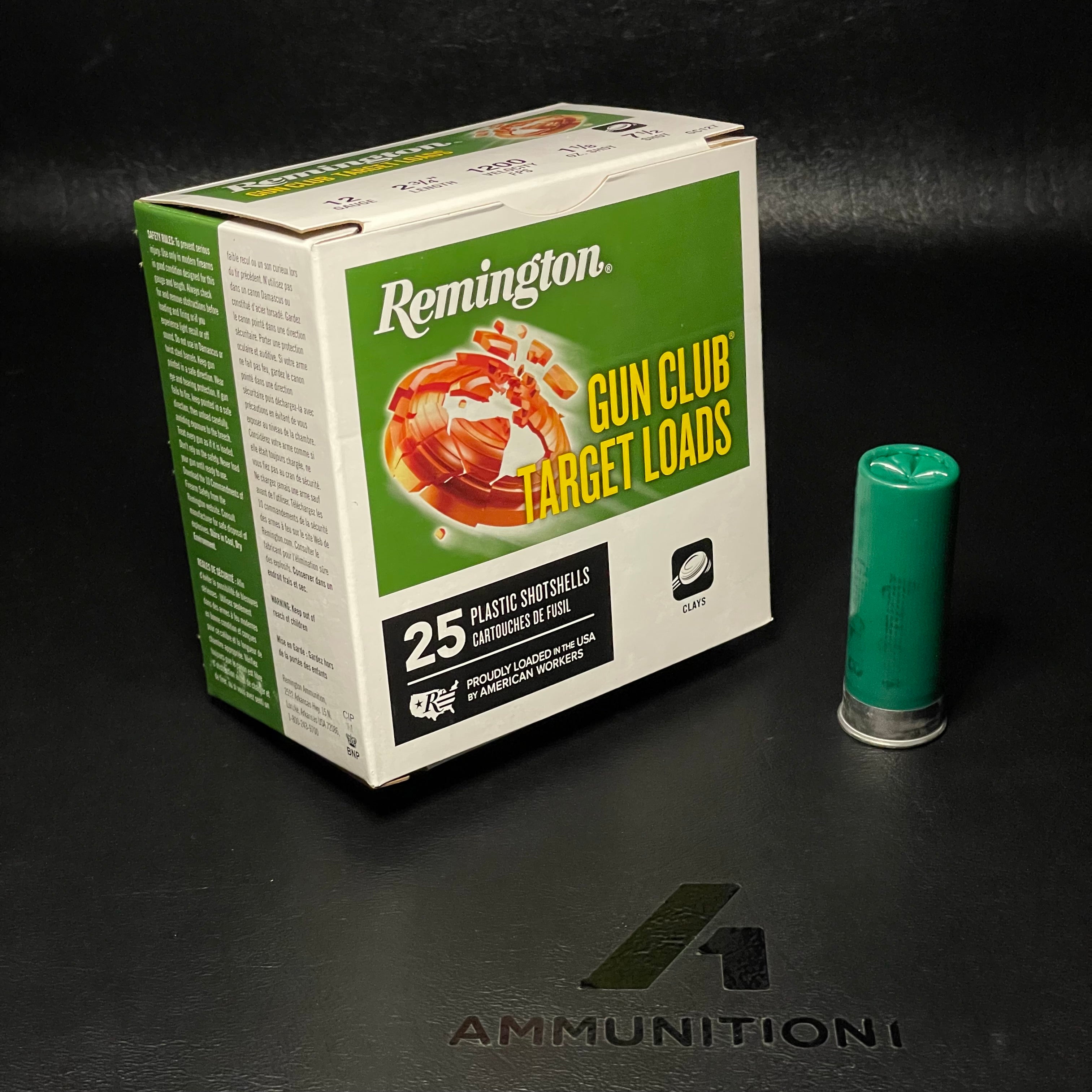 Remington Gun Club - 12 Ga - 2.75" 1-1/8oz 1200 FPS #7.5 - 25 Rnd/Bx