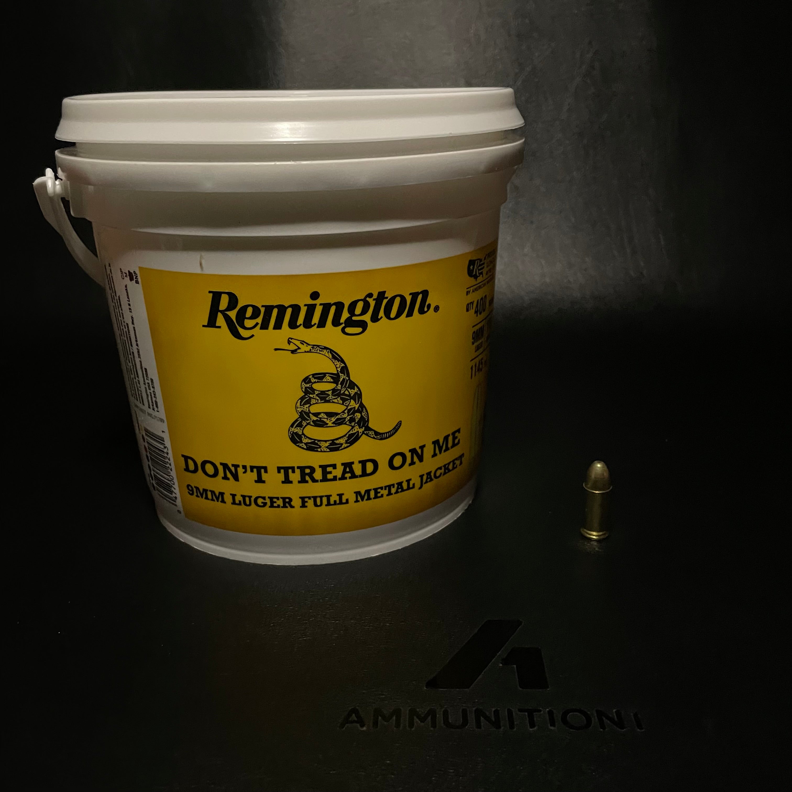 Remington UMC 250th Anniversary "Don't Tread On ME" - 9mm - 115 Gr FMJ - 400/Bucket
