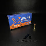SIM-X Rangecore - 9mm - 50 Gr FMJ - 50 Rnd/Bx