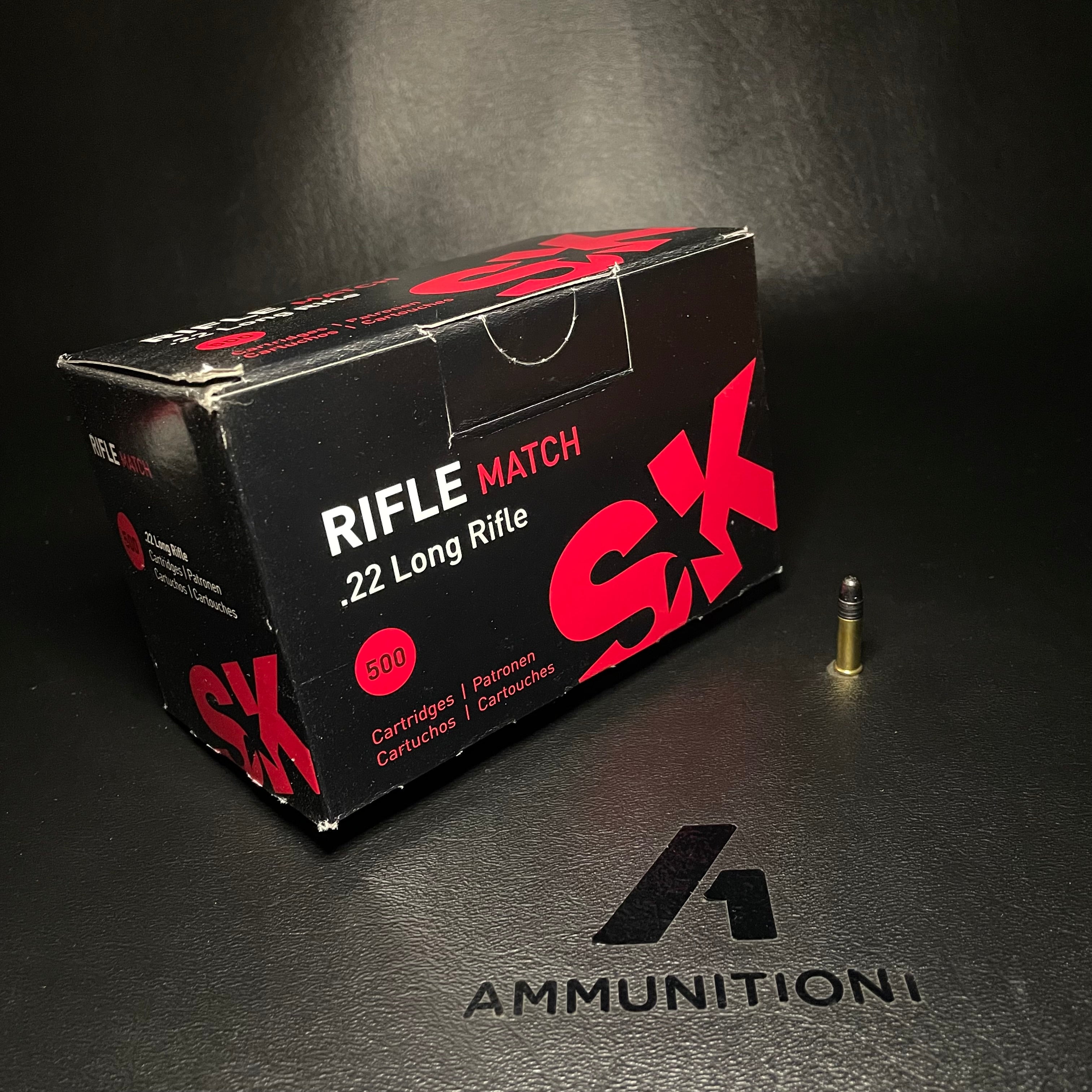 SK Rifle Match - 22 LR - 40 Gr LRN - 50 Rnd/Bx