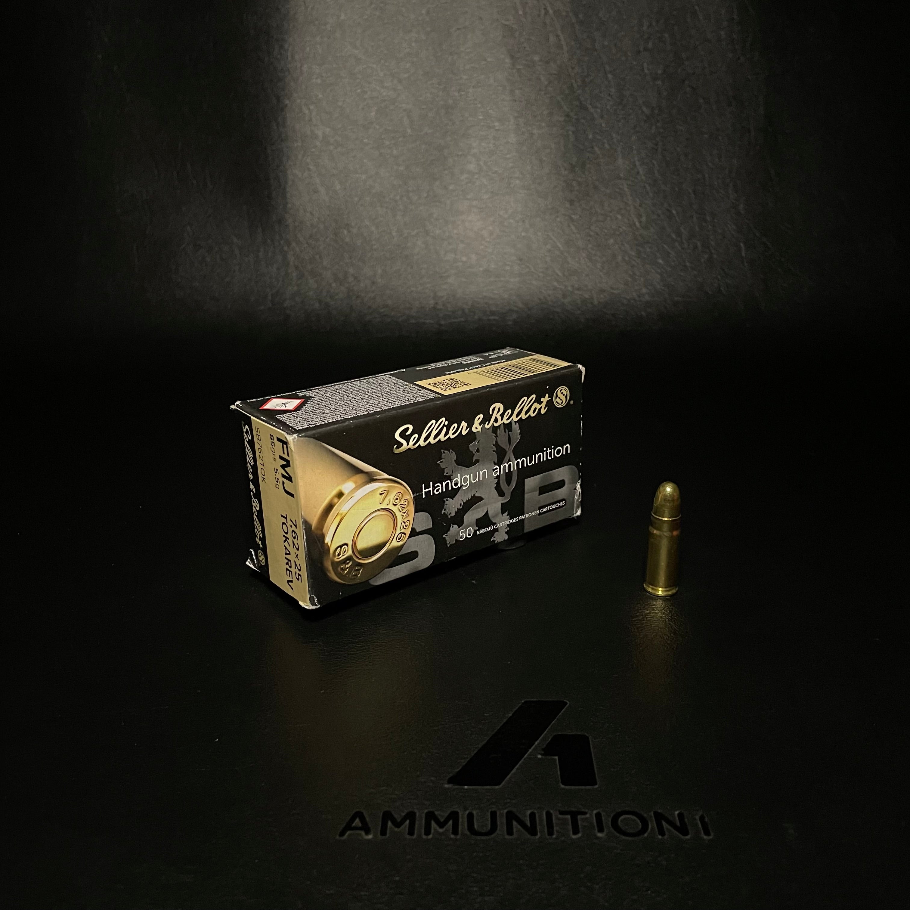 Sellier & Bellot Handgun - 7.62x25mm Tokarev - 85 Gr FMJ - 50 Rnd/Bx