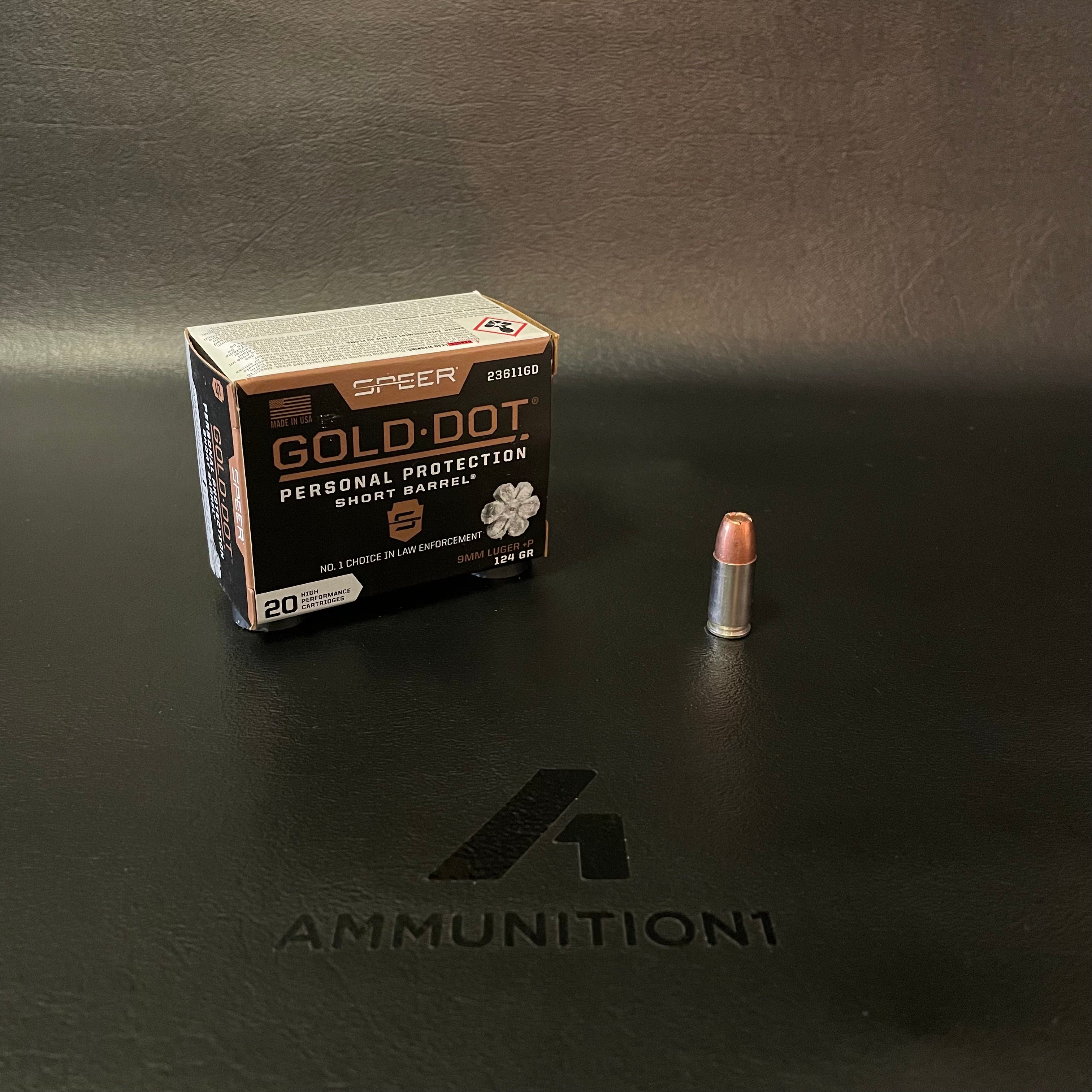Speer Gold Dot - 9mm +P - 124 Gr GDHP - 20 Rnd/Bx