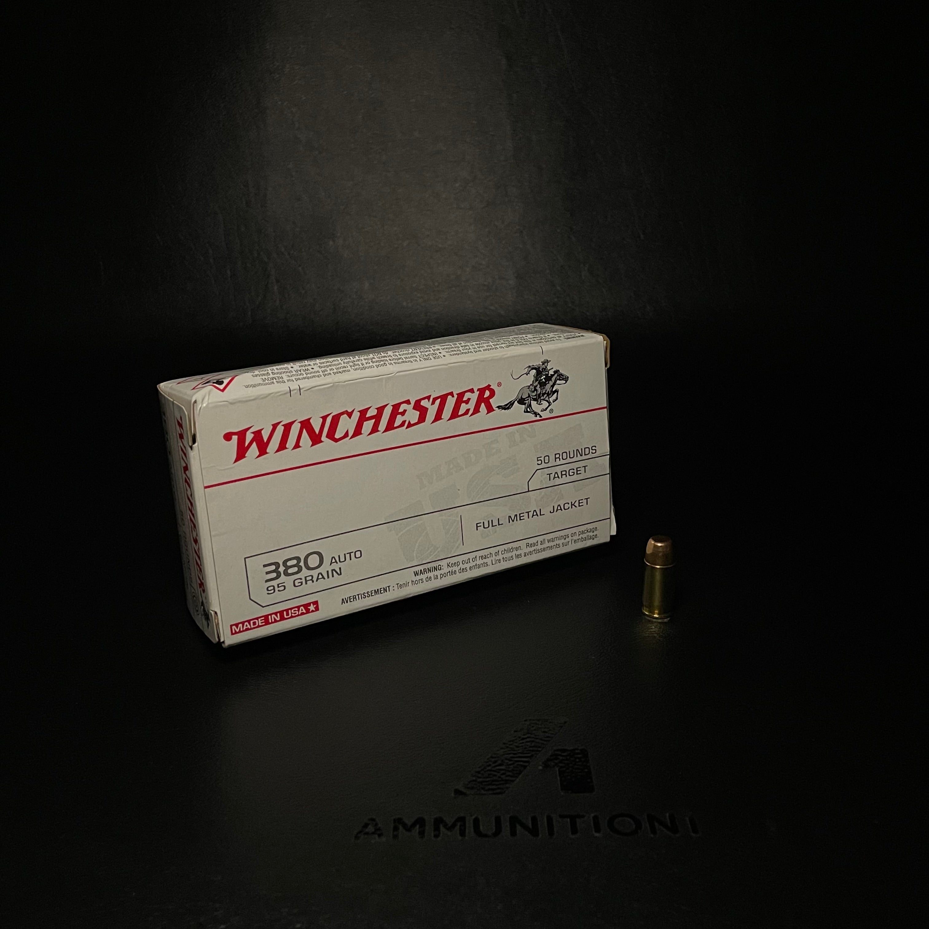Winchester USA - 380 ACP - 95 Gr Full Metal Jacket - 50 Rnd/Bx