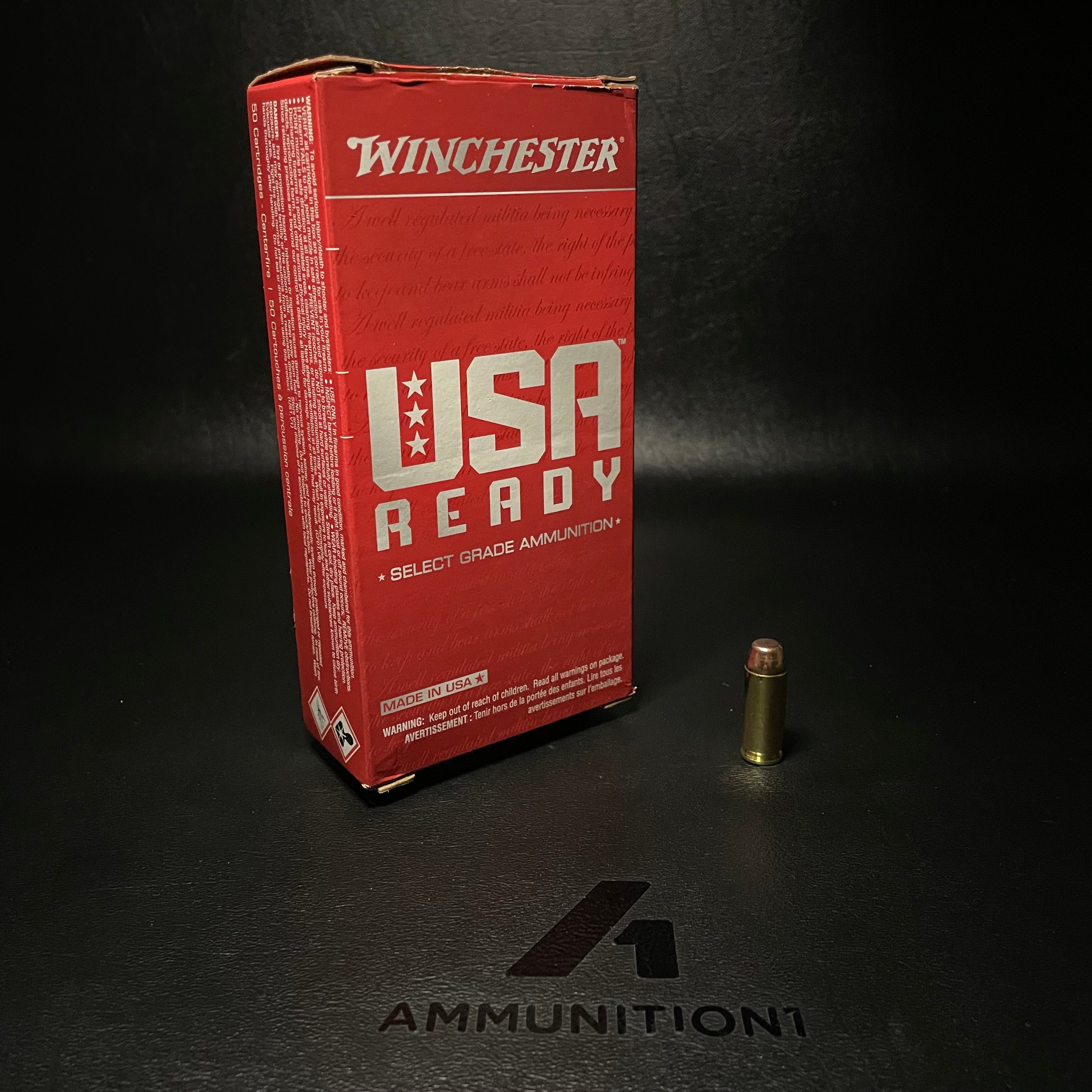 Winchester USA Ready - 10mm Auto - 180 Gr FMJFN - 50 Rnd/Bx
