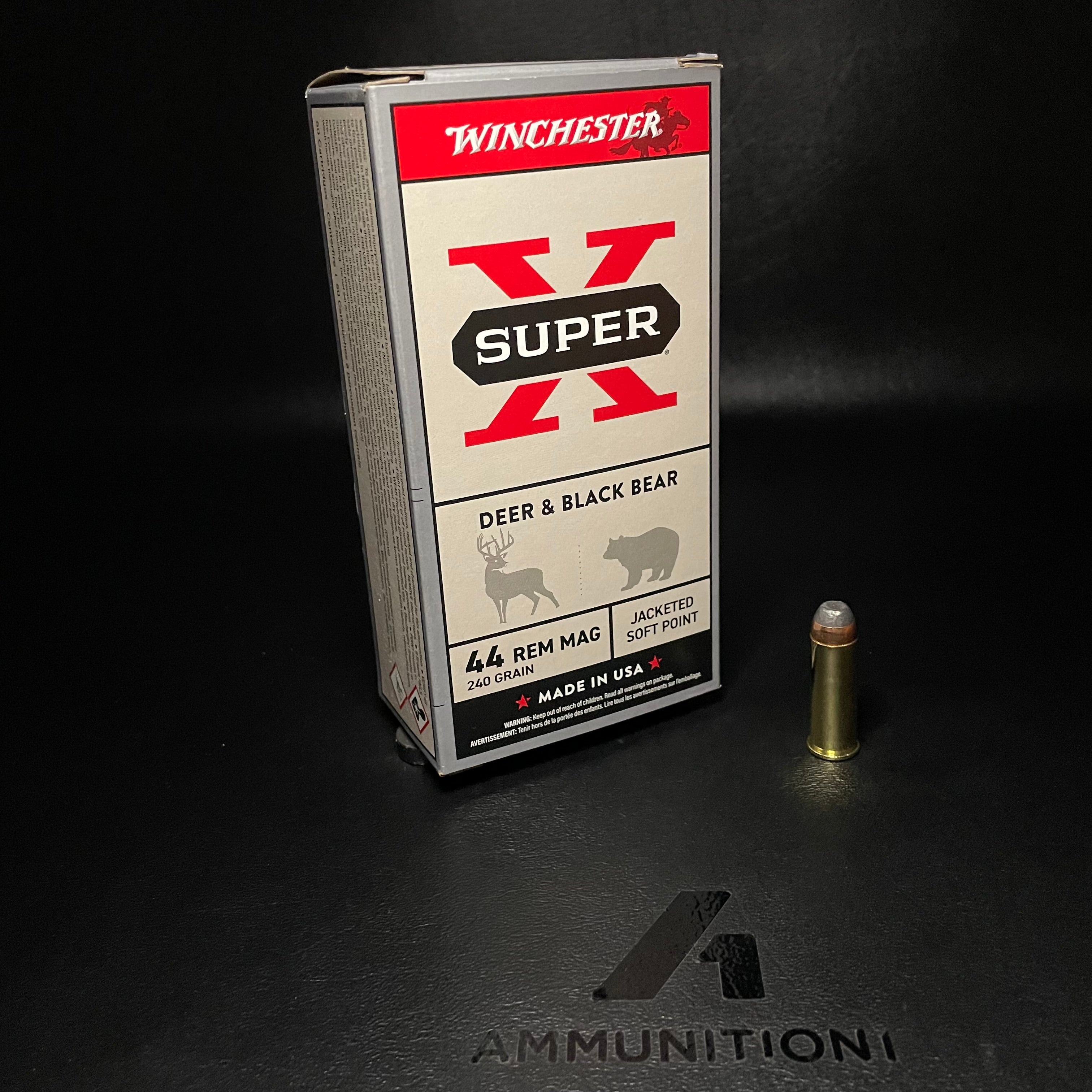 Winchester USA Super X - 44 Rem Mag - 240 Gr JSP - 50 Rnd/Bx
