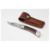 BUCK - 110 Folding Knife - Hornady Laser Etching - Leather Sheath